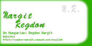 margit regdon business card